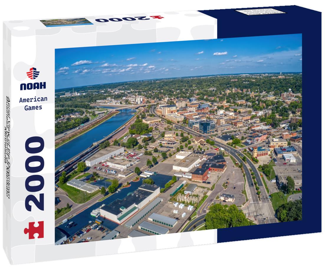 Noah Jigsaw Puzzle Aerial View of the Downtown Business District of Mankato, Minnesota 2000 pieces