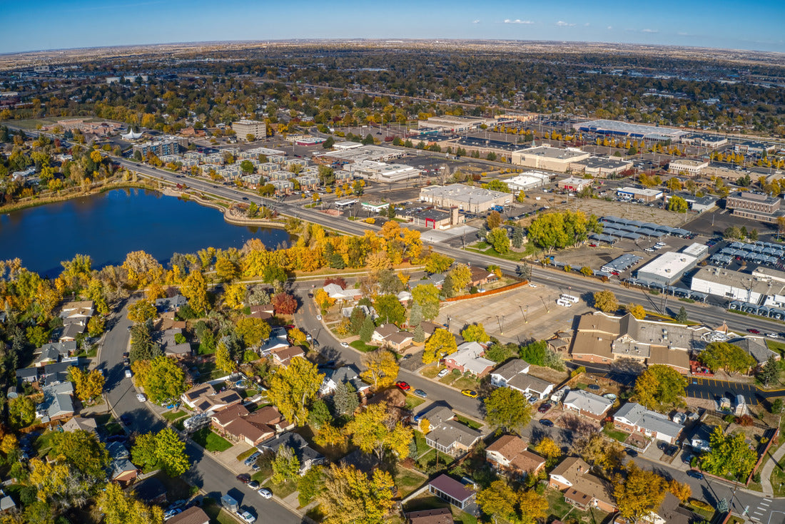 Noah Jigsaw Puzzle Aerial View of the Denver Suburb of Thornton, Colorado during Autumn 2000 pieces