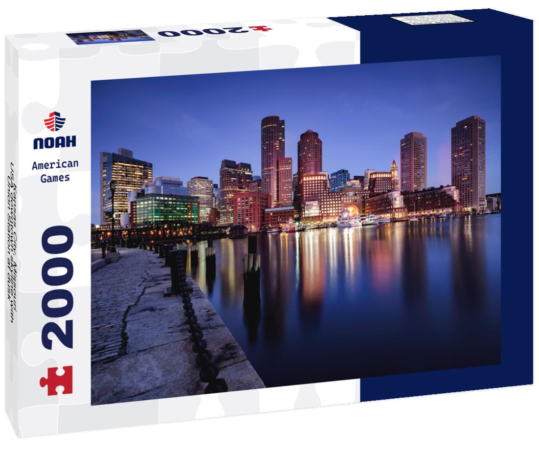 Noah Jigsaw Puzzle Kansas City, Missouri, USA downtown skyline with Union Station at dusk 2000 pieces