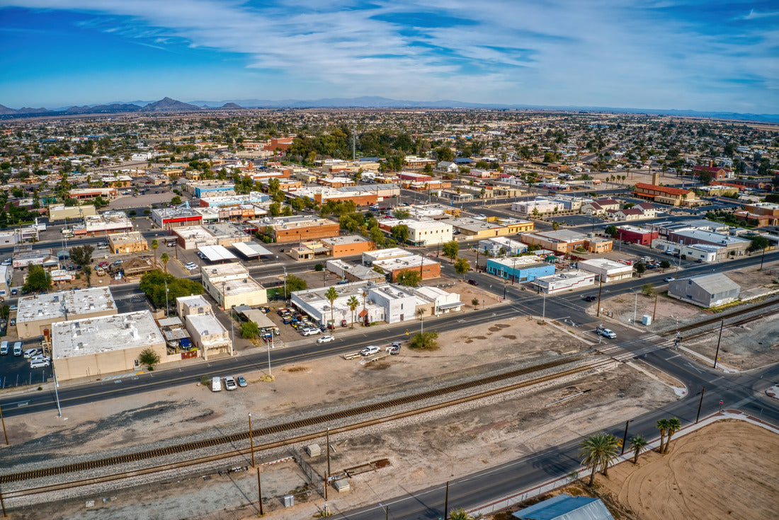 Noah Jigsaw Puzzle Luftaufnahme der Innenstadt im Phoenix-Vorort von Casa Grande, Arizona 2000 pieces