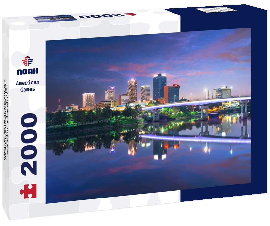 Noah Jigsaw Puzzle Little Rock, Arkansas, USA downtown skyline on the Arkansas River at dawn 2000 pieces