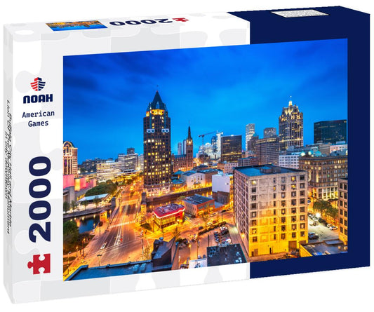 Noah Jigsaw Puzzle Buffalo City Hall and Marble Lion Of The McKinley Monument in city downtown 2000 pieces