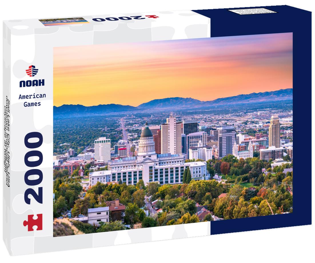 Noah Jigsaw Puzzle Salt Lake City, Utah, USA downtown financial district cityscape at twilight 2000 pieces