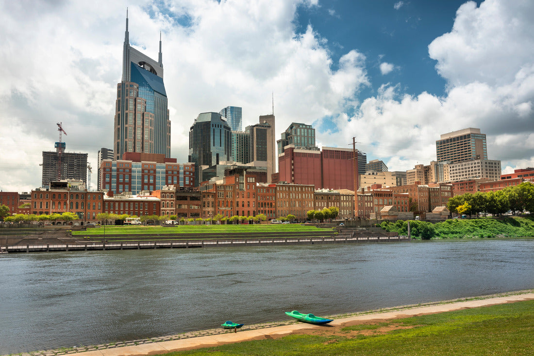 Noah Jigsaw Puzzle City of Nashville Tennessee at night on the Cumberland River in Tennessee USA 2000 pieces