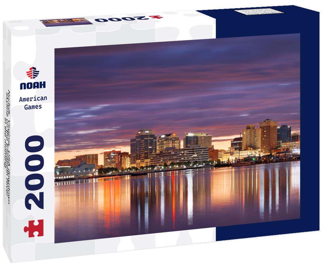 Noah Jigsaw Puzzle Norfolk, Virginia, USA downtown skyline on the Elizabeth River in the morning 2000 pieces