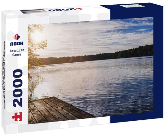 Noah Jigsaw Puzzle Nashville, Tennessee, USA downtown city skyline at dusk on the Cumberland River 2000 pieces