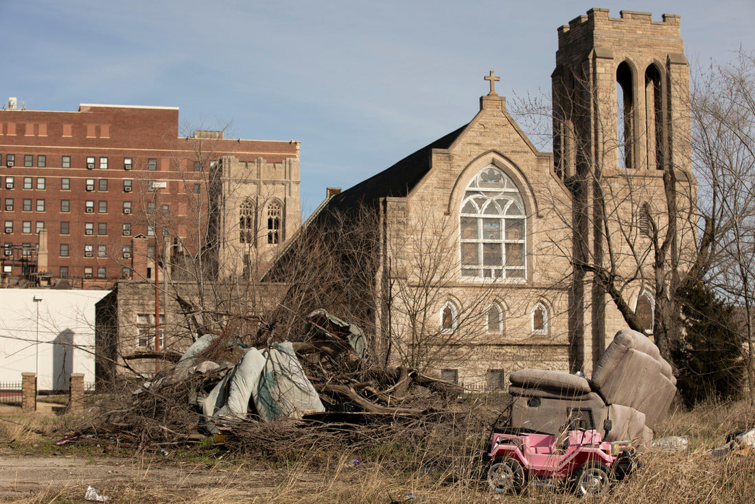 Noah Jigsaw Puzzle Gary, Indiana, USA: Afternoon sun shines on historic buildings in downtown Gary 2000 pieces