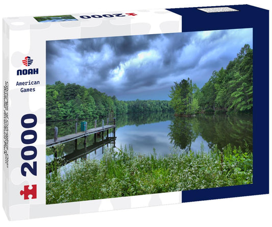 Noah Jigsaw Puzzle Cityscape of Columbus, Ohio, above the Scioto River from Battelle Riverfront Park 2000 pieces