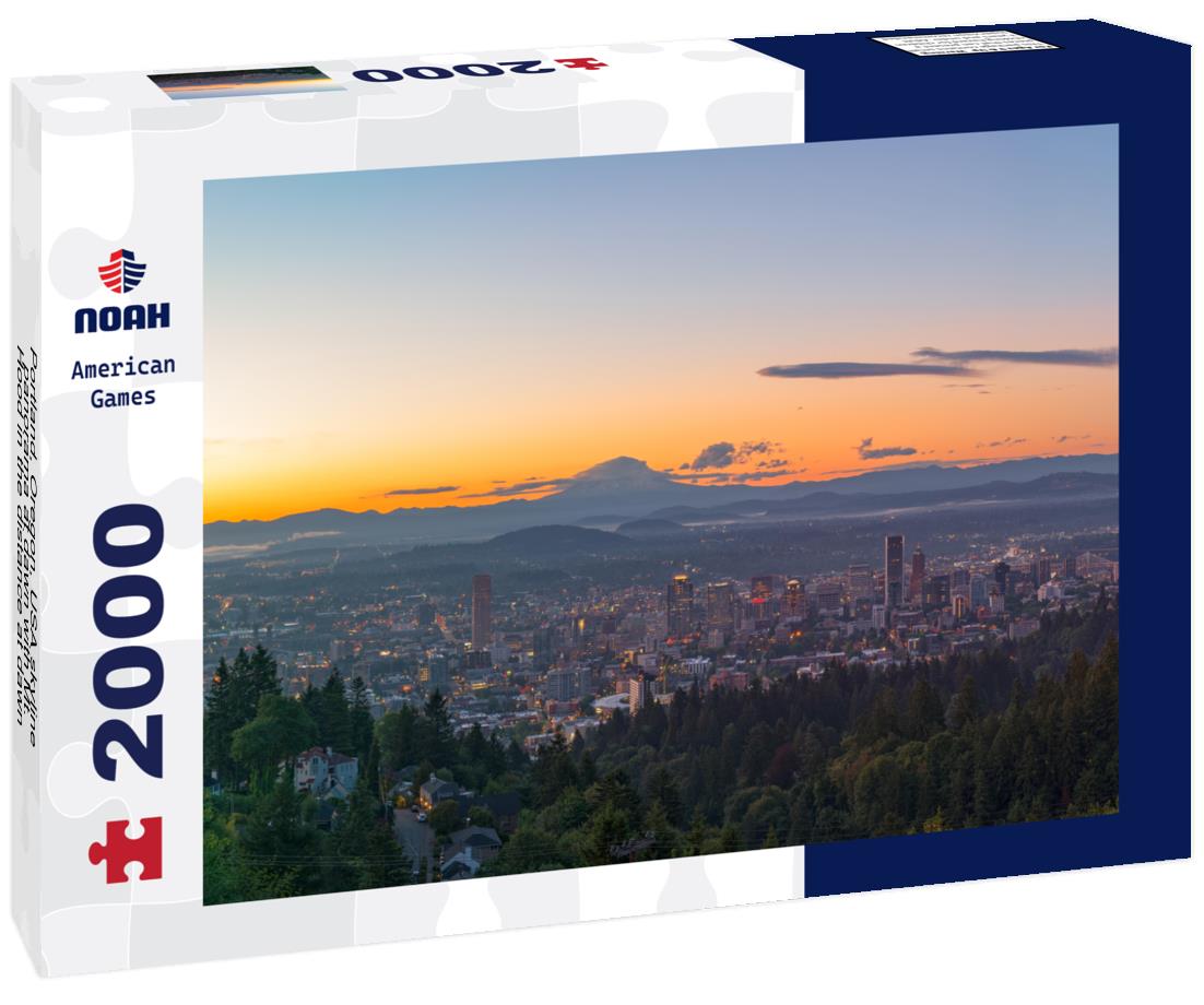 Noah Jigsaw Puzzle Portland, Oregon, USA skyline panorama at dawn with Mt. Hood in the distance at dawn 2000 pieces