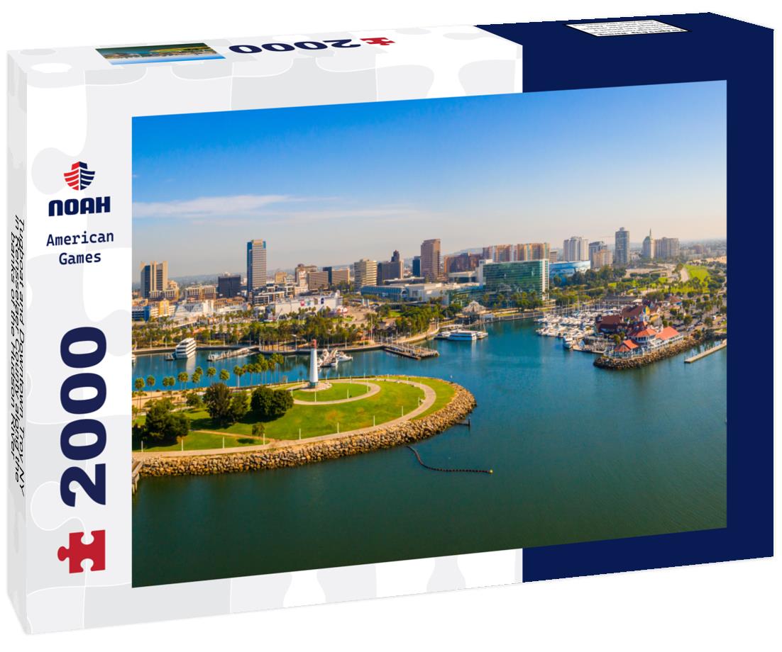 Noah Jigsaw Puzzle Tugboat and Downtown Troy NY in Rensselaer County along the banks of the Hudson River 2000 pieces