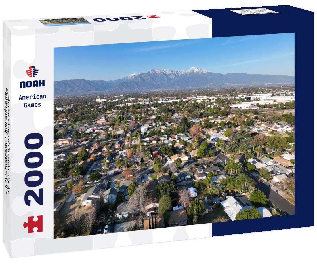 Noah Jigsaw Puzzle Aerial view of Ontario city in California with mountains in the background, California, USA 2000 pieces