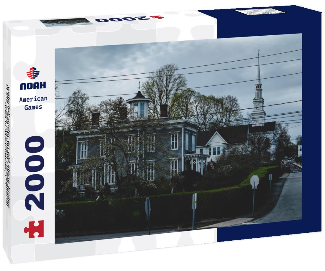 Noah Jigsaw Puzzle waterfall under an old stone bridge in the Case Mountain Recreational Area in Manchester, CT 2000 pieces