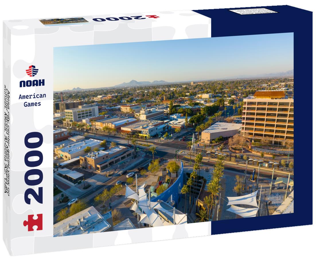 Noah Jigsaw Puzzle Mesa city center aerial view on Center Street at Main Street at sunset, Mesa, Arizona AZ, USA 2000 pieces