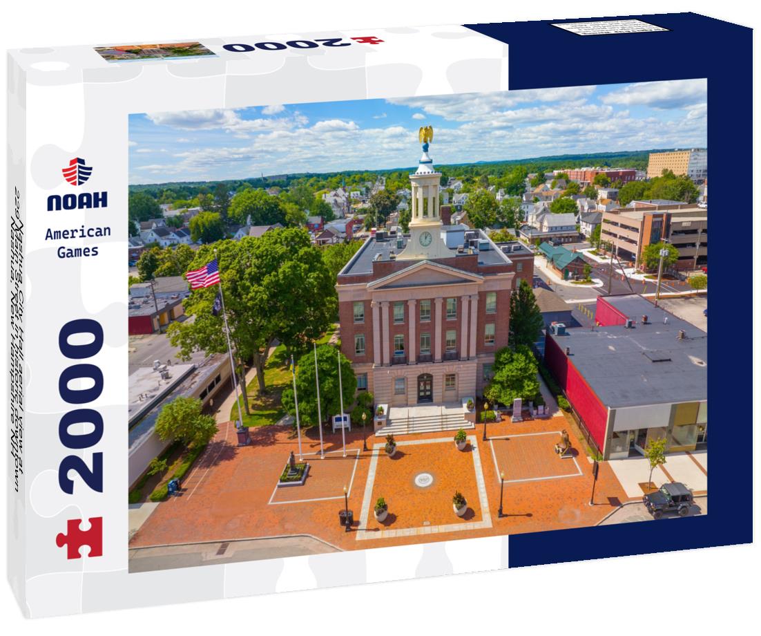 Noah Jigsaw Puzzle Nashua City Hall aerial view at 229 Main Street in historic downtown Nashua, New Hampshire NH 2000 pieces