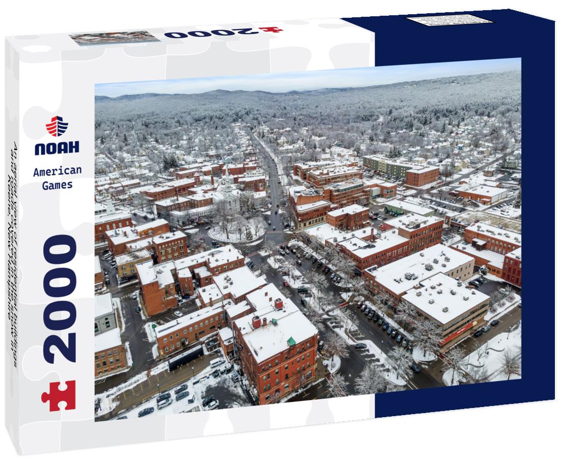 Noah Jigsaw Puzzle An aerial view of residential buildings and roads covered in the snow in Keene, New Hampshire 2000 pieces