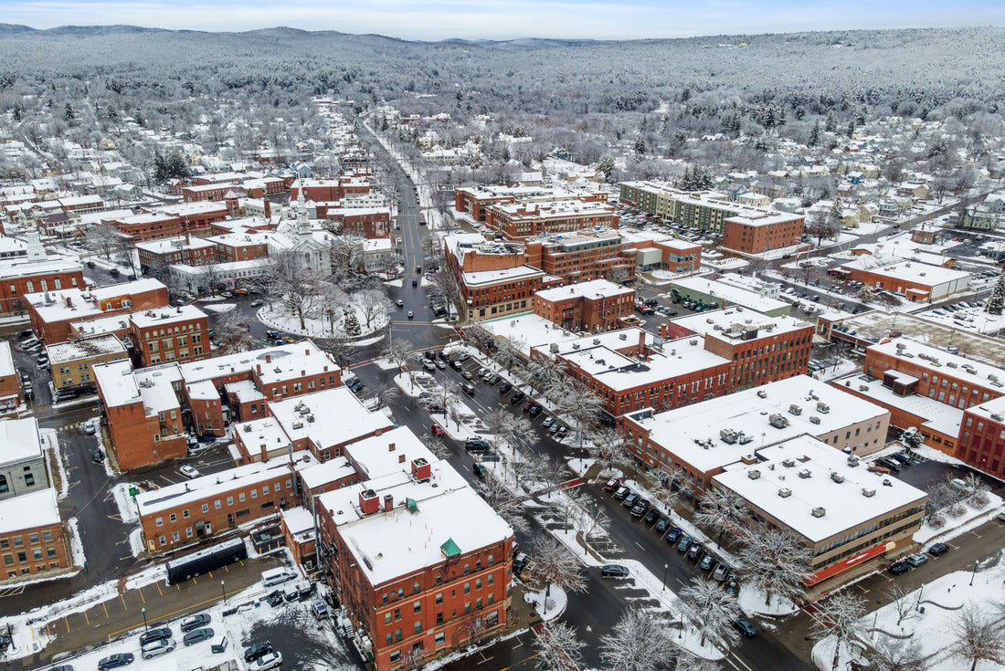 Noah Jigsaw Puzzle An aerial view of residential buildings and roads covered in the snow in Keene, New Hampshire 2000 pieces