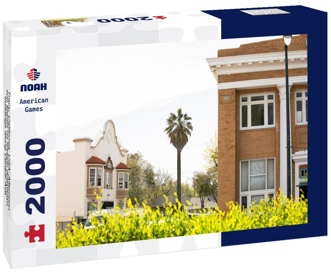Noah Jigsaw Puzzle Tracy, California, USA: Afternoon sun shines on historic downtown buildings along Central Ave 2000 pieces