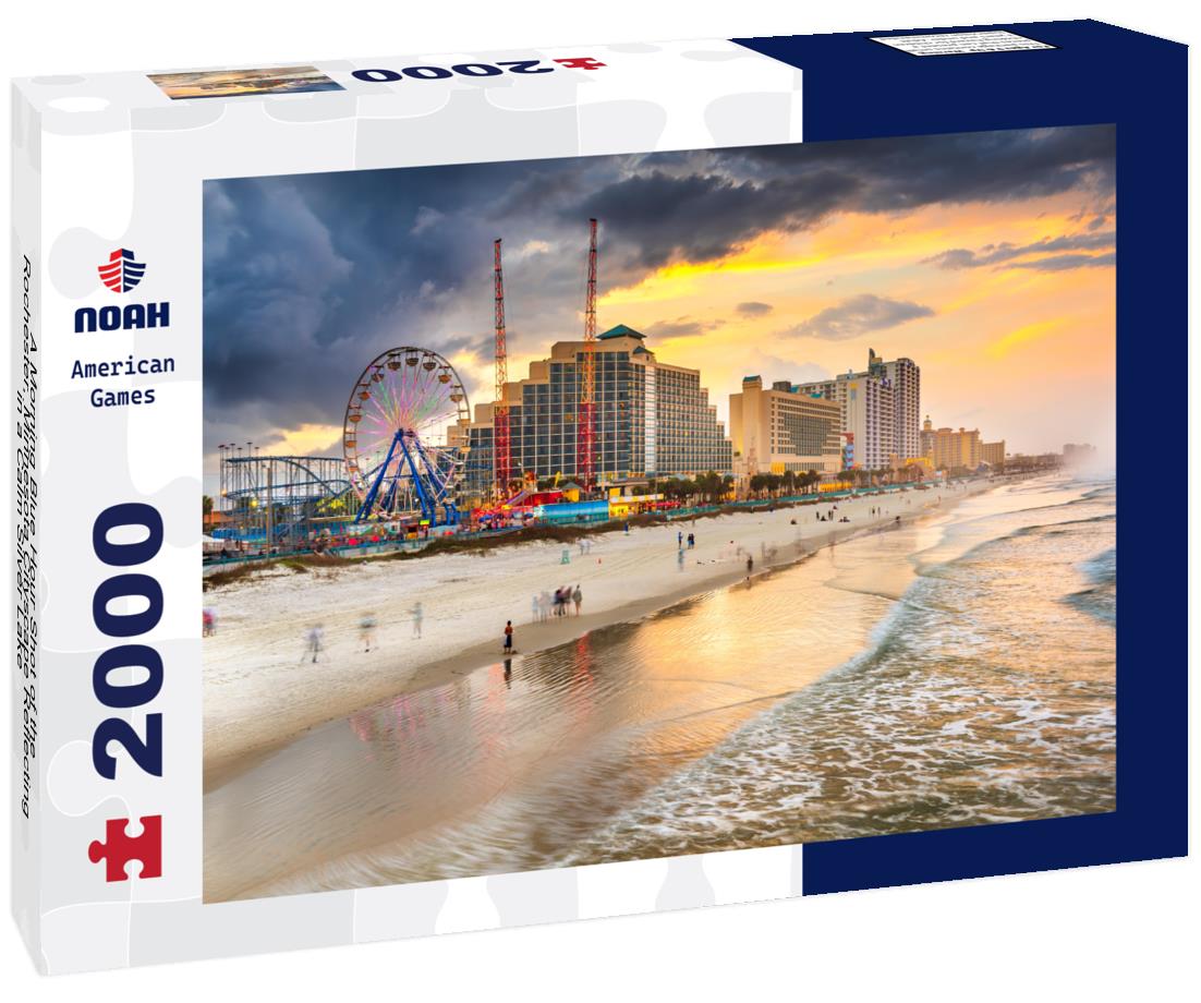 Noah Jigsaw Puzzle A Morning Blue Hour Shot of the Rochester, Minnesota Cityscape Reflecting in a Calm Silver Lake 2000 pieces