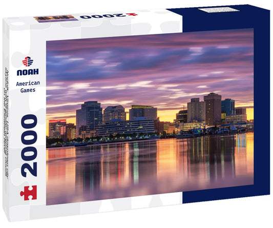 Noah Jigsaw Puzzle Norfolk, Virginia, USA downtown city skyline with dramatic morning clouds on the Elizabeth River 2000 pieces