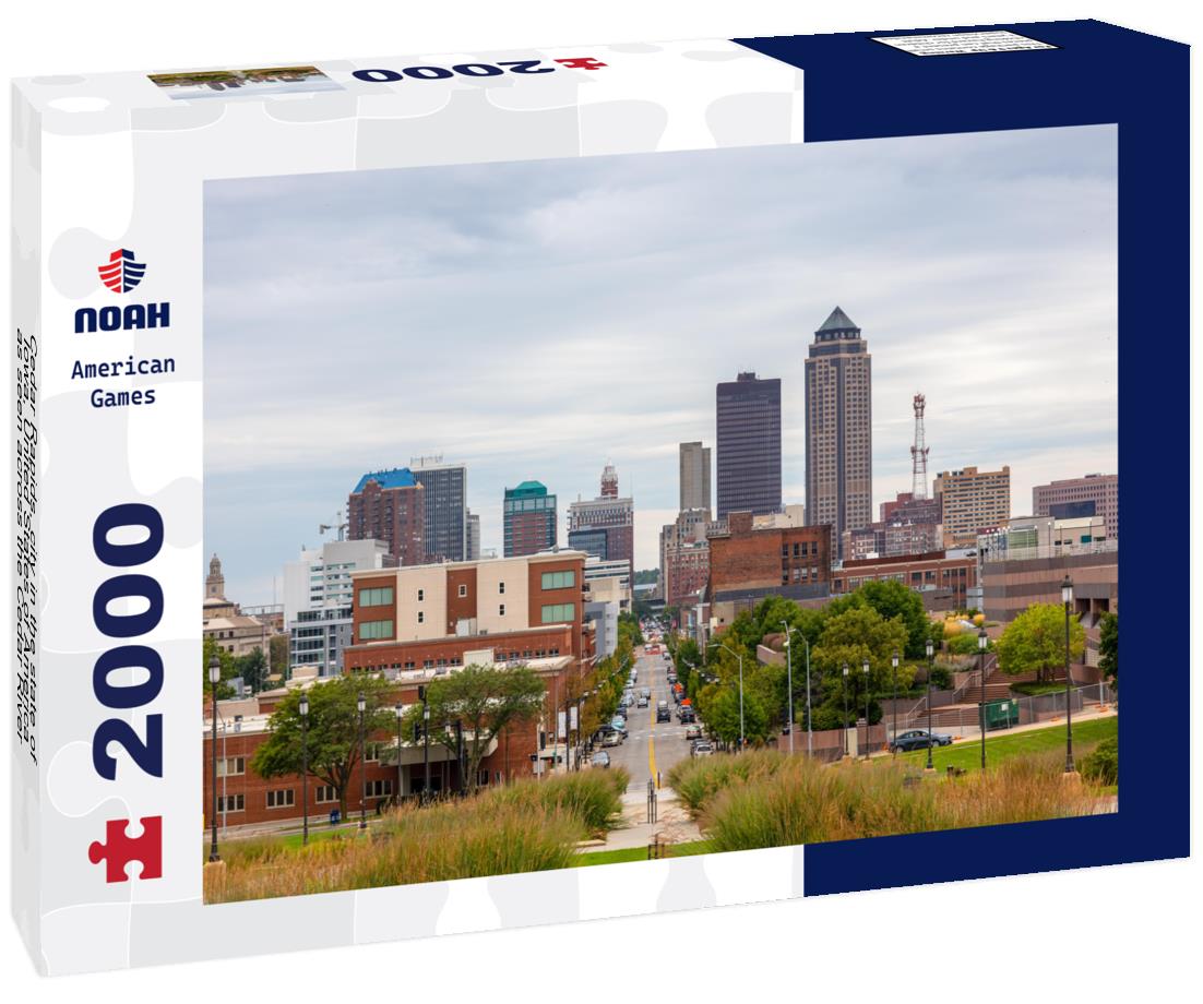 Noah Jigsaw Puzzle Cedar Rapids, city in the state of Iowa, United States of America, as seen across the Cedar River 2000 pieces