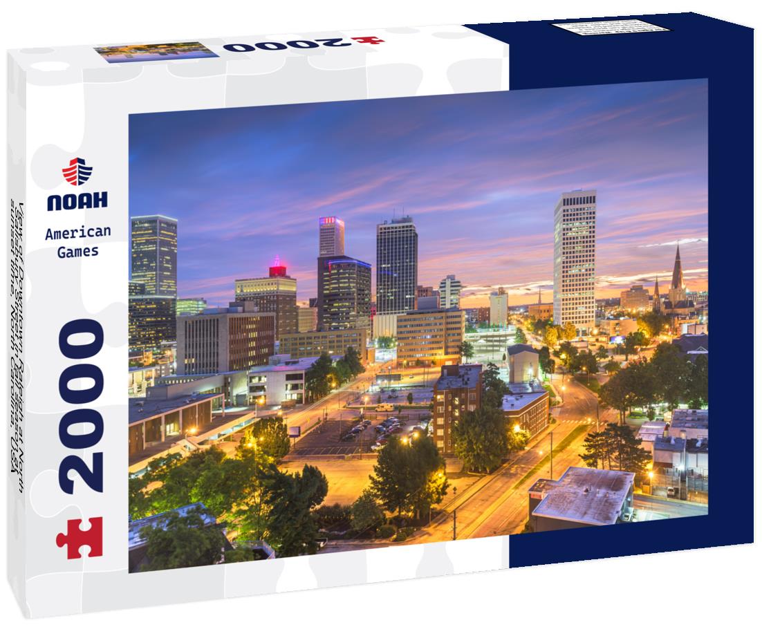 Noah Jigsaw Puzzle View of Downtown Raleigh at North Salisbury Street in fall season at sunset time, North Carolina, USA 2000 pieces