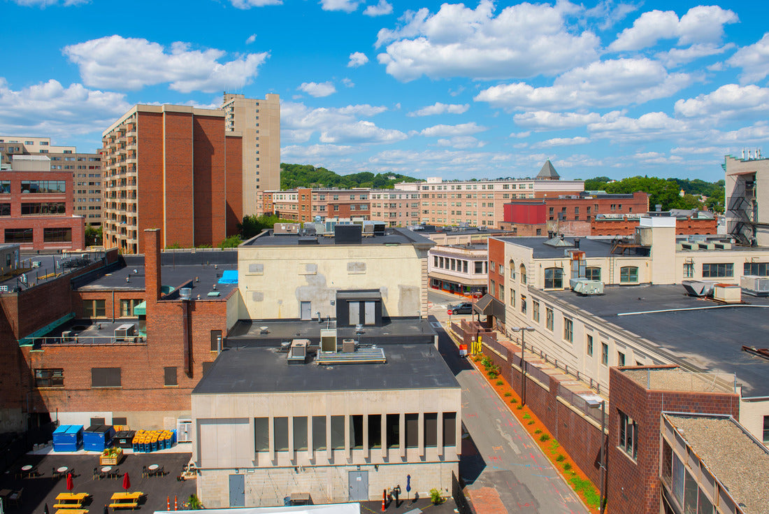 Noah Jigsaw Puzzle Malden modern city center aerial view at Main Street in summer, city of Malden, Massachusetts MA, USA 2000 pieces