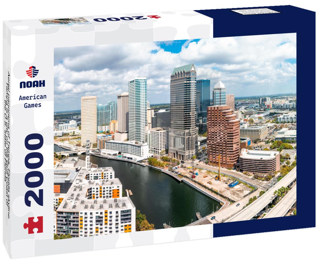 Noah Jigsaw Puzzle Aerial panorama of Tampa, Florida skyline. Tampa is a city on the Gulf Coast of the U.S. state of Florida 2000 pieces