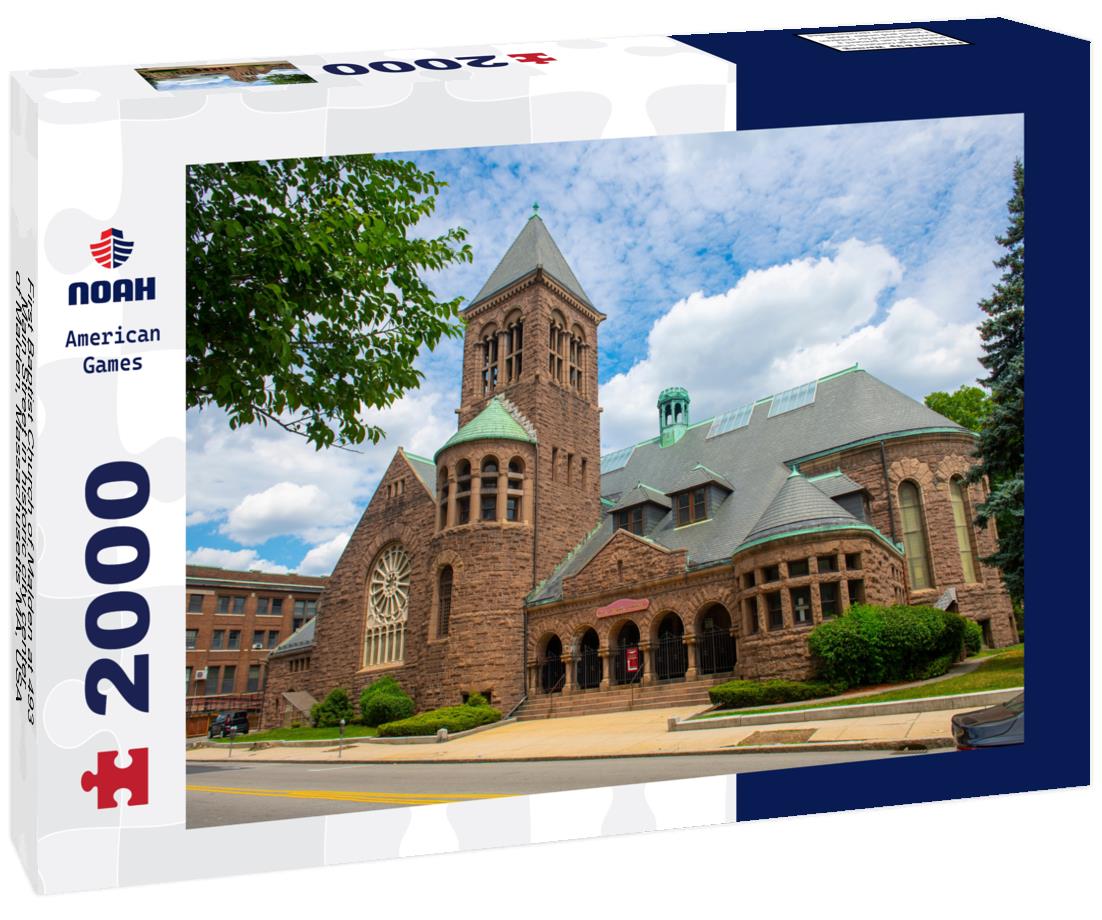 Noah Jigsaw Puzzle First Baptist Church of Malden at 493 Main Street in historic city center of Malden, Massachusetts MA, USA 2000 pieces