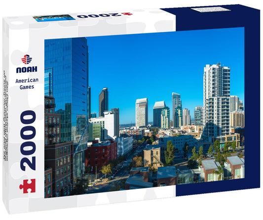 Noah Jigsaw Puzzle San Diego skyline cityscape, panoramic downtown building on sunny morning with blue sky in Southern California, USA 2000 pieces