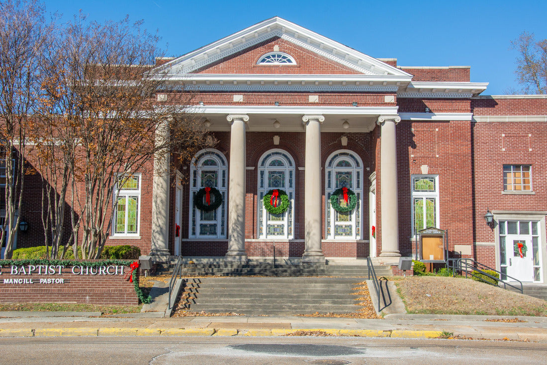 Noah Jigsaw Puzzle Late 19th century Clarksdale Baptist Church decorated for Christmas in Clarksdale, Mississippi, in Coahoma County, USA 2000 pieces