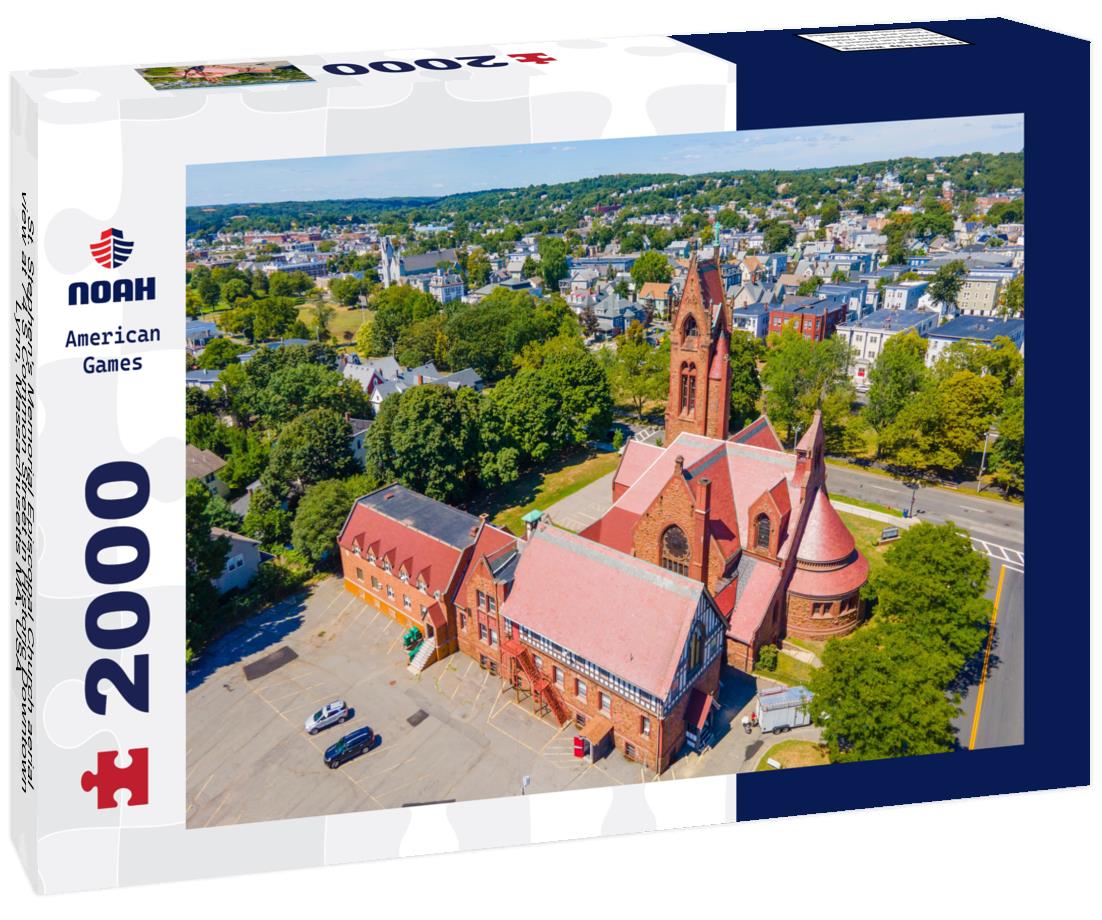 Noah Jigsaw Puzzle St. Stephen's Memorial Episcopal Church aerial view at 74 S Common Street in Historic Downtown Lynn, Massachusetts MA, USA 2000 pieces