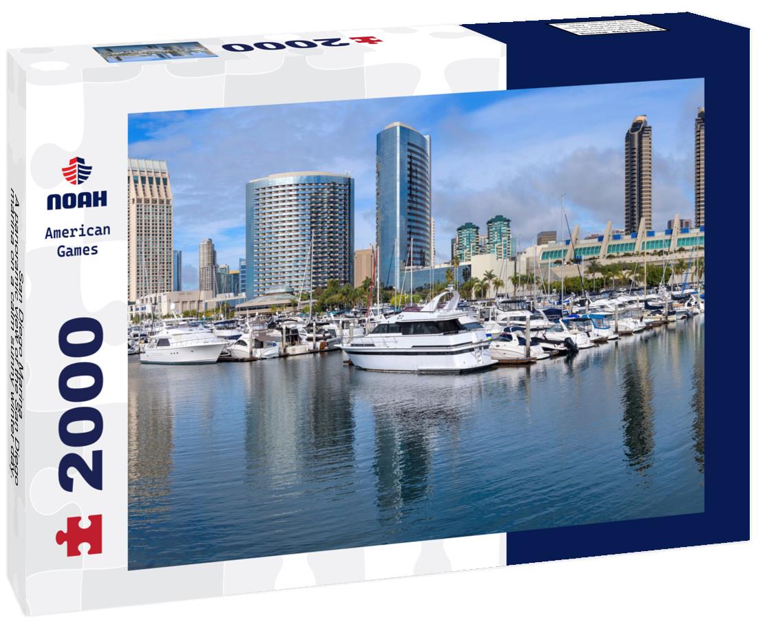 Noah Jigsaw Puzzle San Diego Marina - A panoramic view of the San Diego marina on a calm sunny winter day. Downtown San Diego, California, USA 2000 pieces