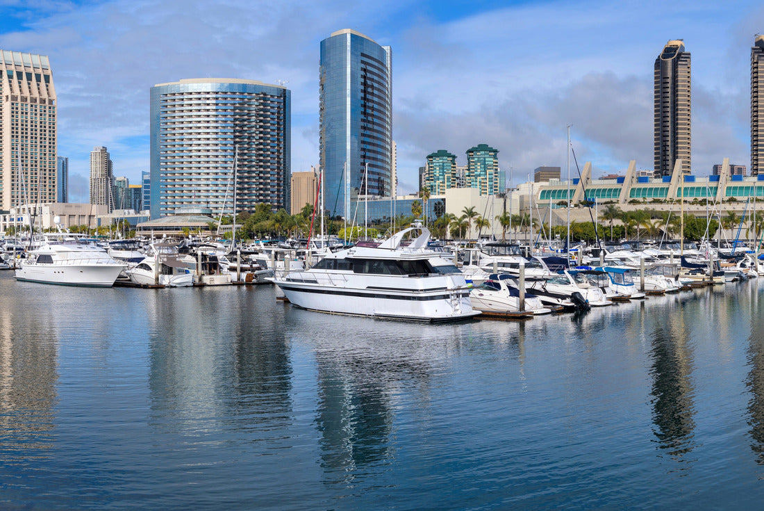 Noah Jigsaw Puzzle San Diego Marina - A panoramic view of the San Diego marina on a calm sunny winter day. Downtown San Diego, California, USA 2000 pieces