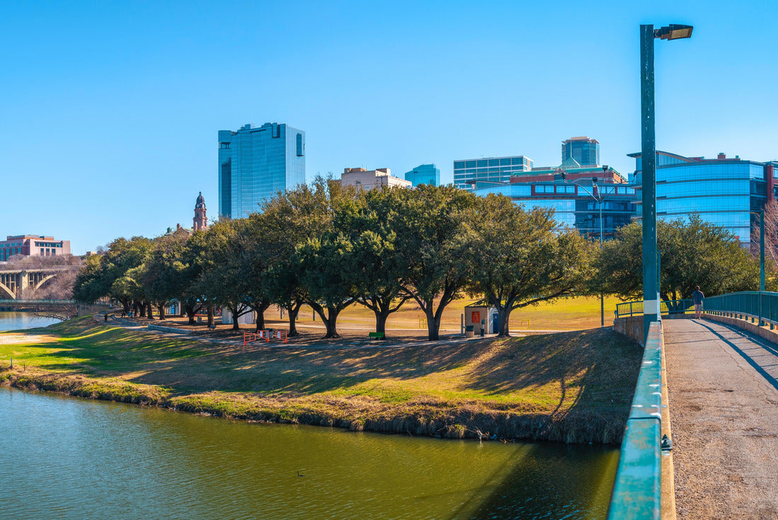 Noah Jigsaw Puzzle The panoramic skyline of Fort Worth, buildings and walking trails across the Trinity River Bridge, a city with open space in Texas 2000 pieces