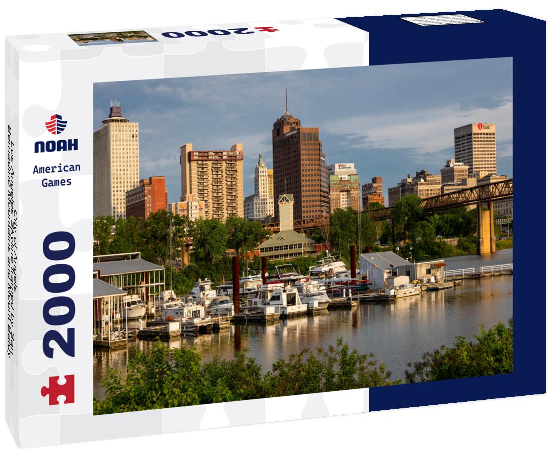 Noah Jigsaw Puzzle City of Angels - Los Angeles Skyline framed by San Bernadino Mountains and Mount Baldy with fresh snow from Kenneth Hahn State Park 2000 pieces