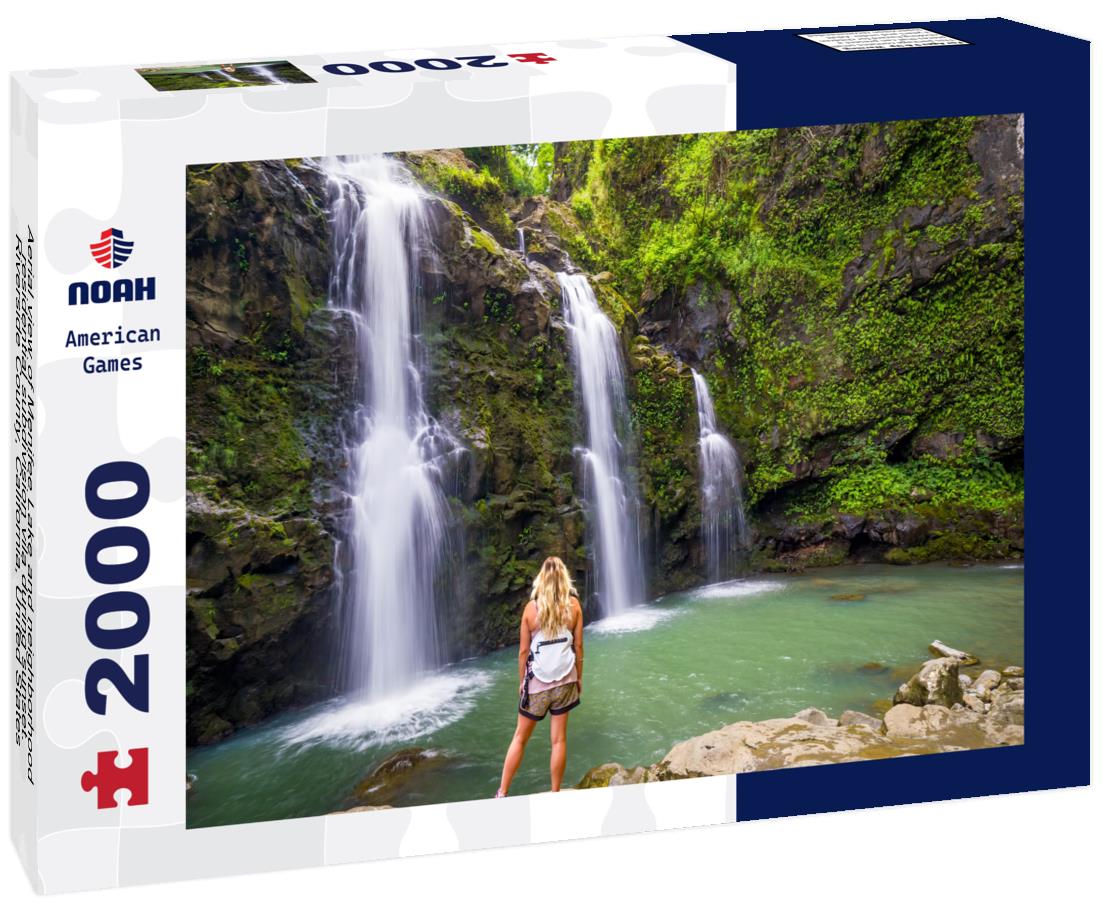 Noah Jigsaw Puzzle Aerial view of Menifee Lake and neighborhood, residential subdivision vila during sunset. Riverside County, California, United States 2000 pieces