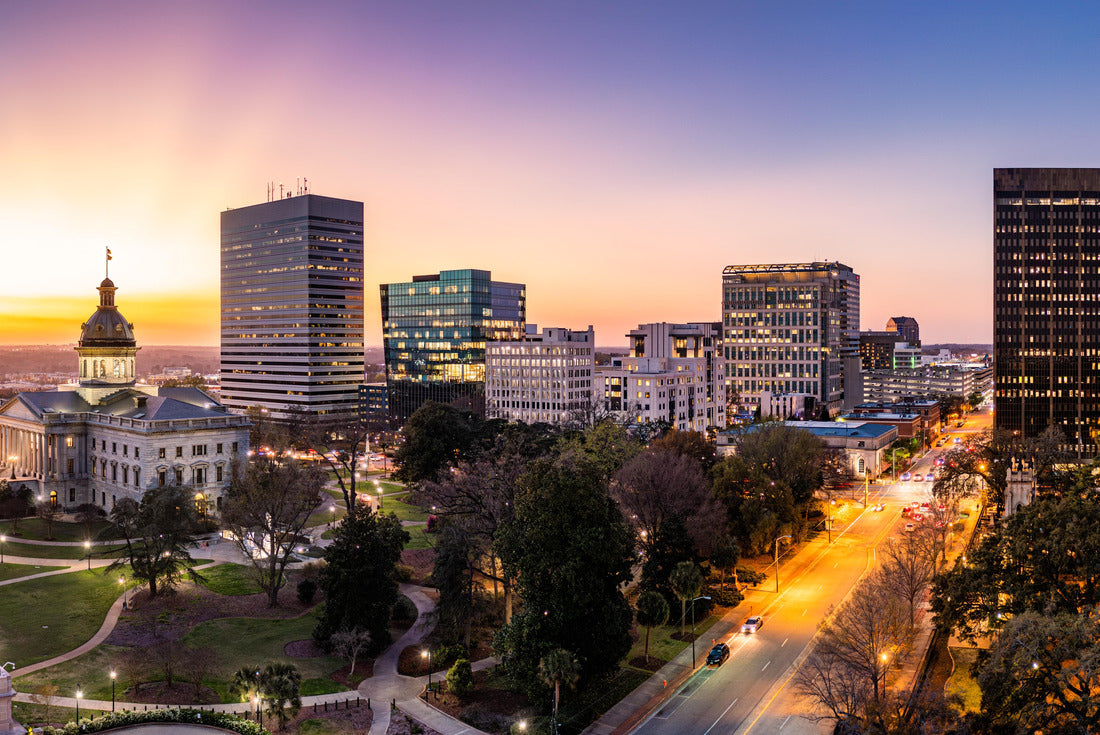Noah Jigsaw Puzzle South Carolina skyline at dusk in Columbia, SC. Columbia is the capital of the U.S. state of South Carolina and serves as the county seat of Richland County 2000 pieces