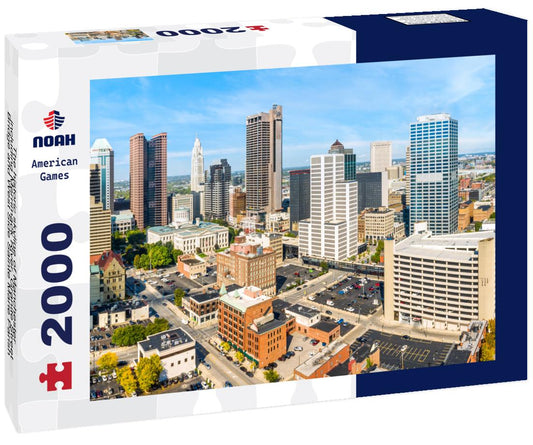 Noah Jigsaw Puzzle The historic skyline of Manchester, including Merrimack River, Granite Street Bridge and West Side Sainte Marie Parish Church in Manchester, New Hampshire NH, USA 2000 pieces