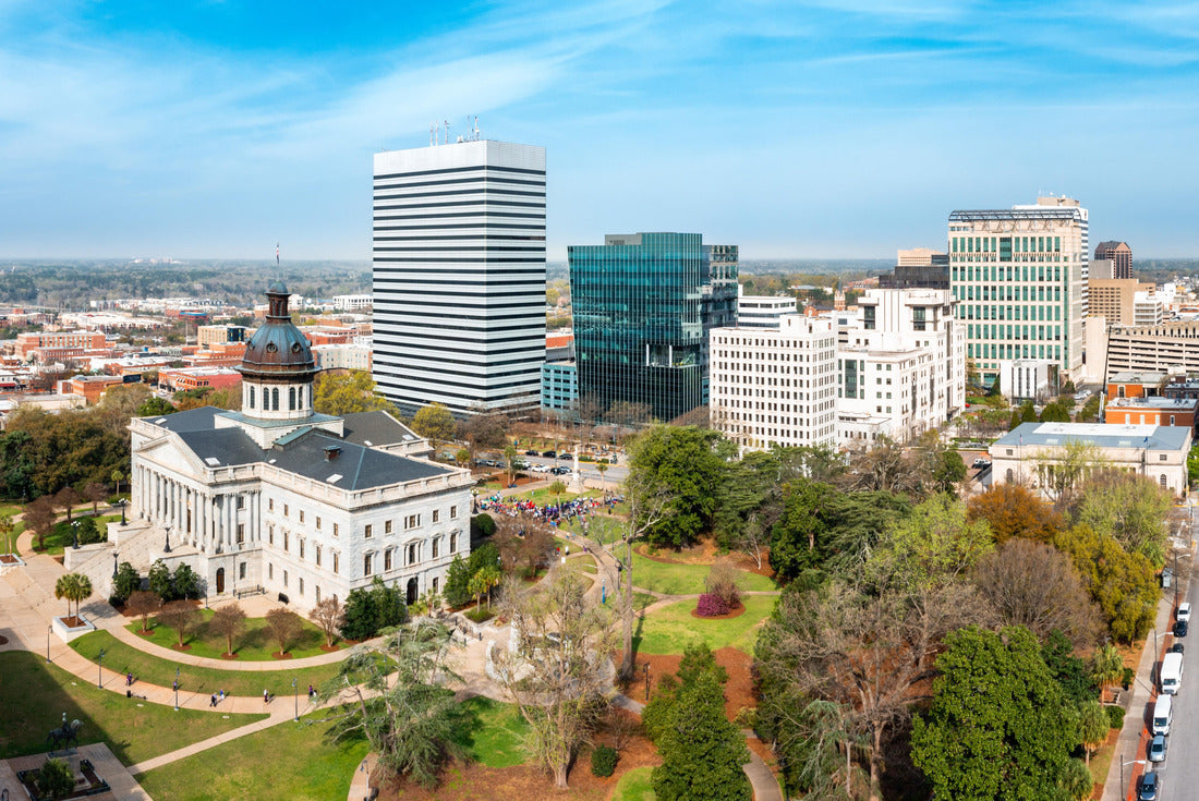 Noah Jigsaw Puzzle South Carolina Statehouse and Columbia skyline on a sunny morning, South Carolina 2000 pieces