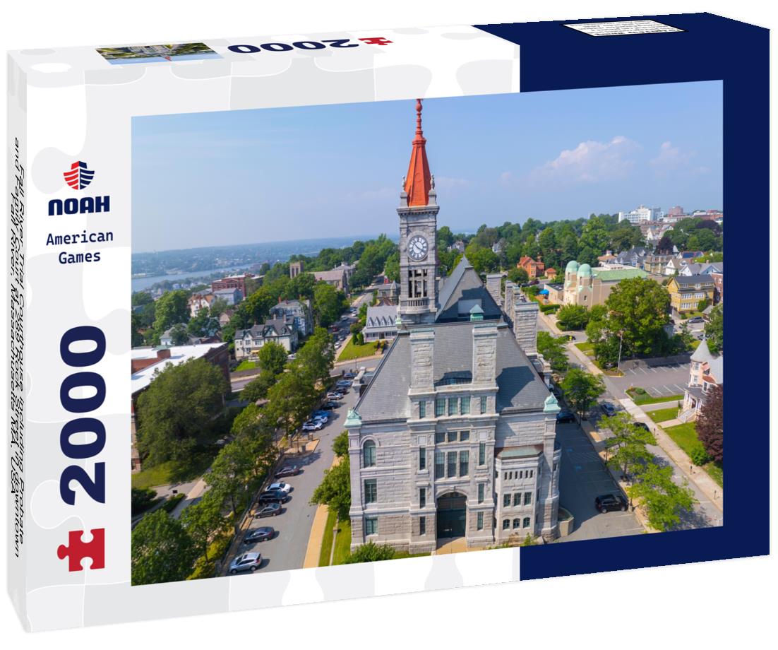 Noah Jigsaw Puzzle Fall River Trial Courthouse including Probate and Family Court at 289 Rock Street in downtown Fall River, Massachusetts MA, USA 2000 pieces