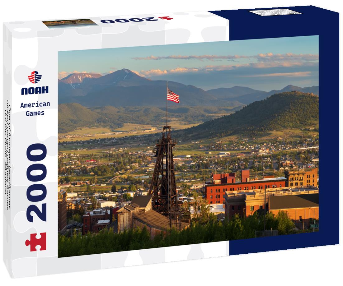 Noah Jigsaw Puzzle One of fourteen headframes, nicked named gallows frames, dot the Butte, Montana 2000 pieces