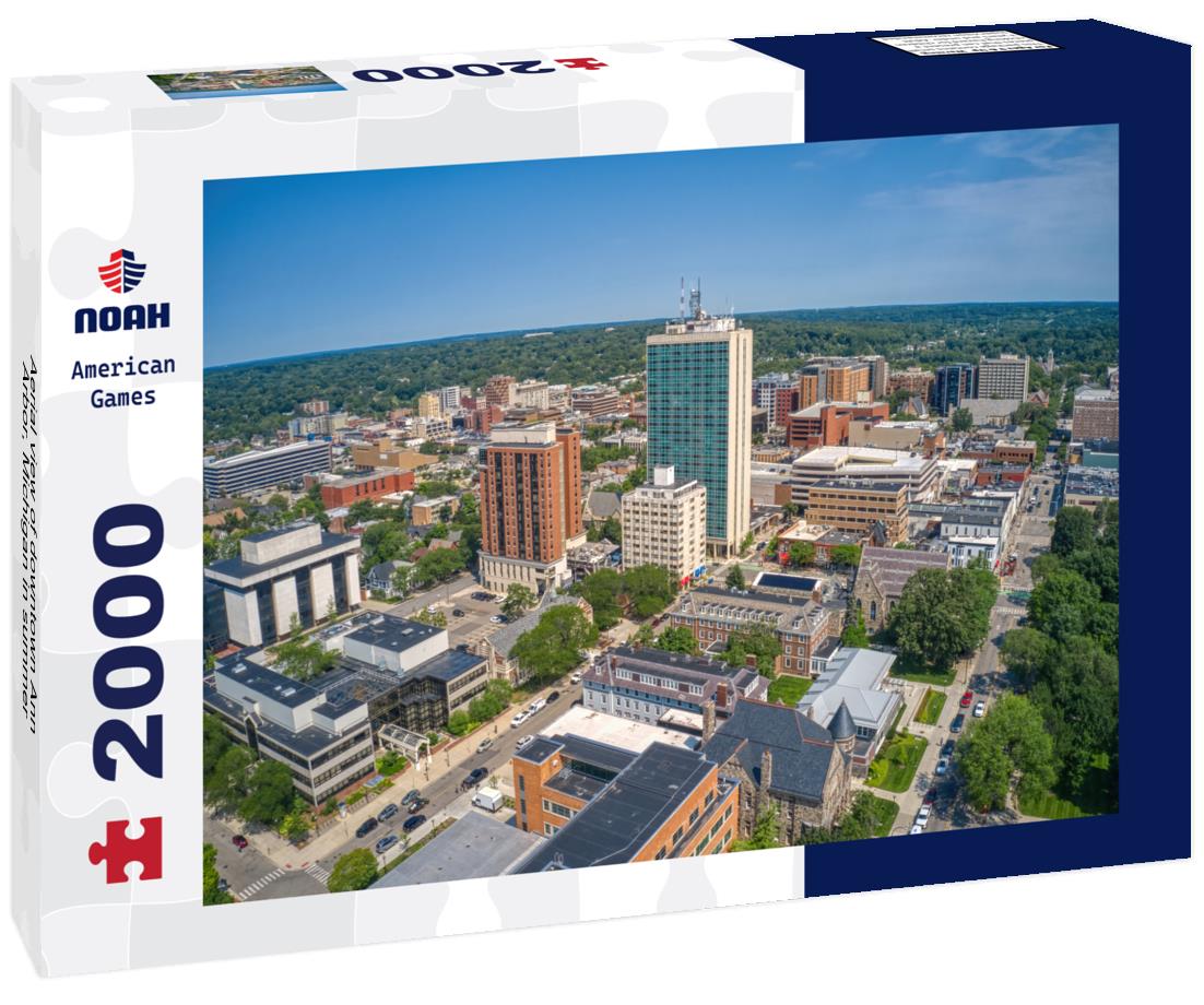 Noah Jigsaw Puzzle Aerial view of downtown Ann Arbor, Michigan in summer 2000 pieces