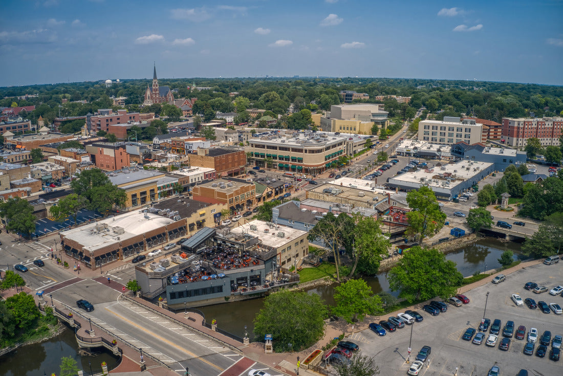 Noah Jigsaw Puzzle Aerial View of the Chicago Suburb of Naperville, Illinois 2000 pieces