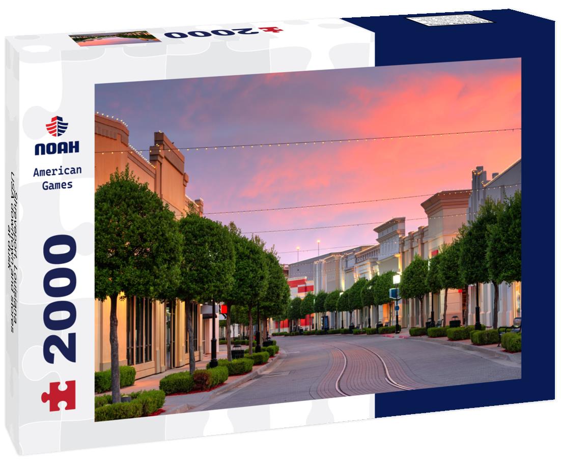 Noah Jigsaw Puzzle Shreveport, Louisiana, USA downtown and stores at dusk 2000 pieces