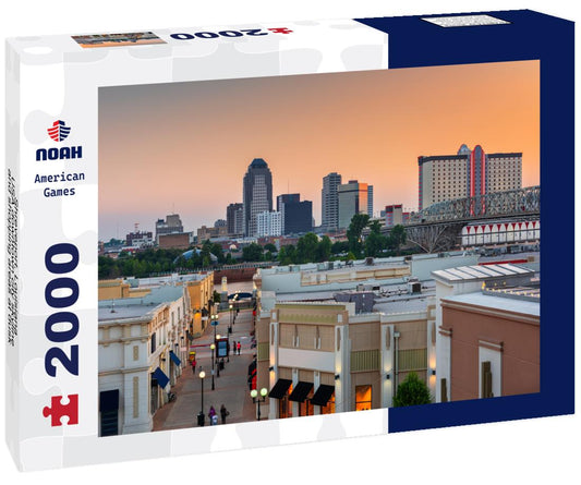 Noah Jigsaw Puzzle Shreveport, Louisiana, USA downtown city skyline and shopping areas at dusk 2000 pieces