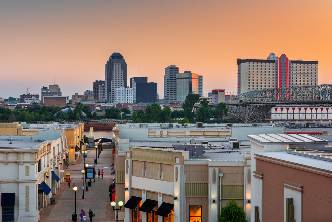 Noah Jigsaw Puzzle Shreveport, Louisiana, USA downtown city skyline and shopping areas at dusk 2000 pieces