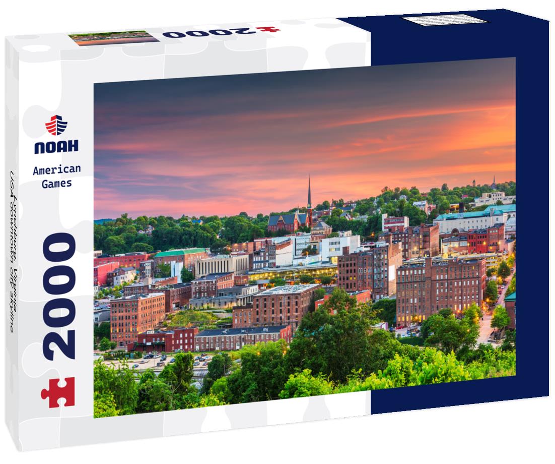 Lynchburg, Virginia, USA downtown city skyline 2000pc Puzzle