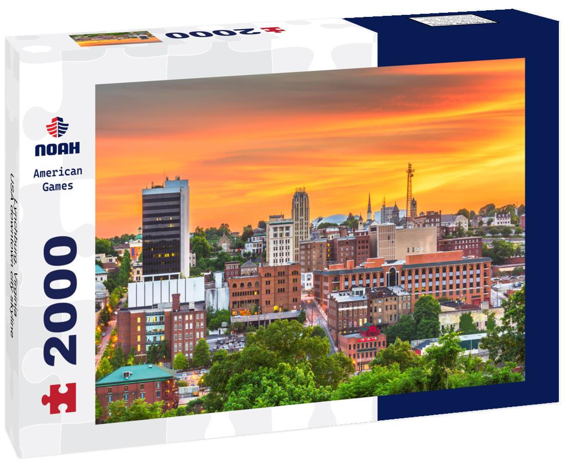 Lynchburg, Virginia, USA downtown city skyline 2000pc Puzzle