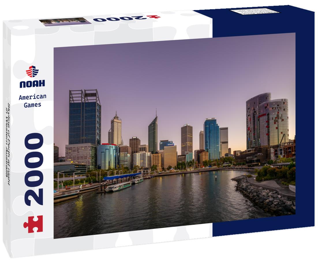 Skyline of Perth at night in Western Australia 2000pc Puzzle