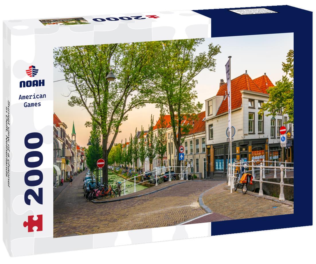 Sunset view of a channel in Delft, Netherlands 2000pc Puzzle